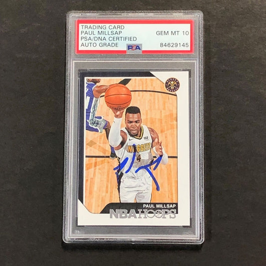 2018-19 Panini Hoops #42 PAUL MILLSAP Signed AUTO 10 PSA Slabbed
