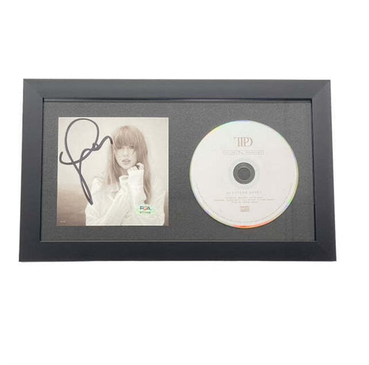 Taylor Swift Signed CD Cover Framed PSA/DNA The Tortured Poets Department TTPD