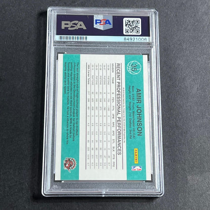 2010-11 Donruss #35 Amir Johnson Signed Card AUTO PSA Slabbed Raptors