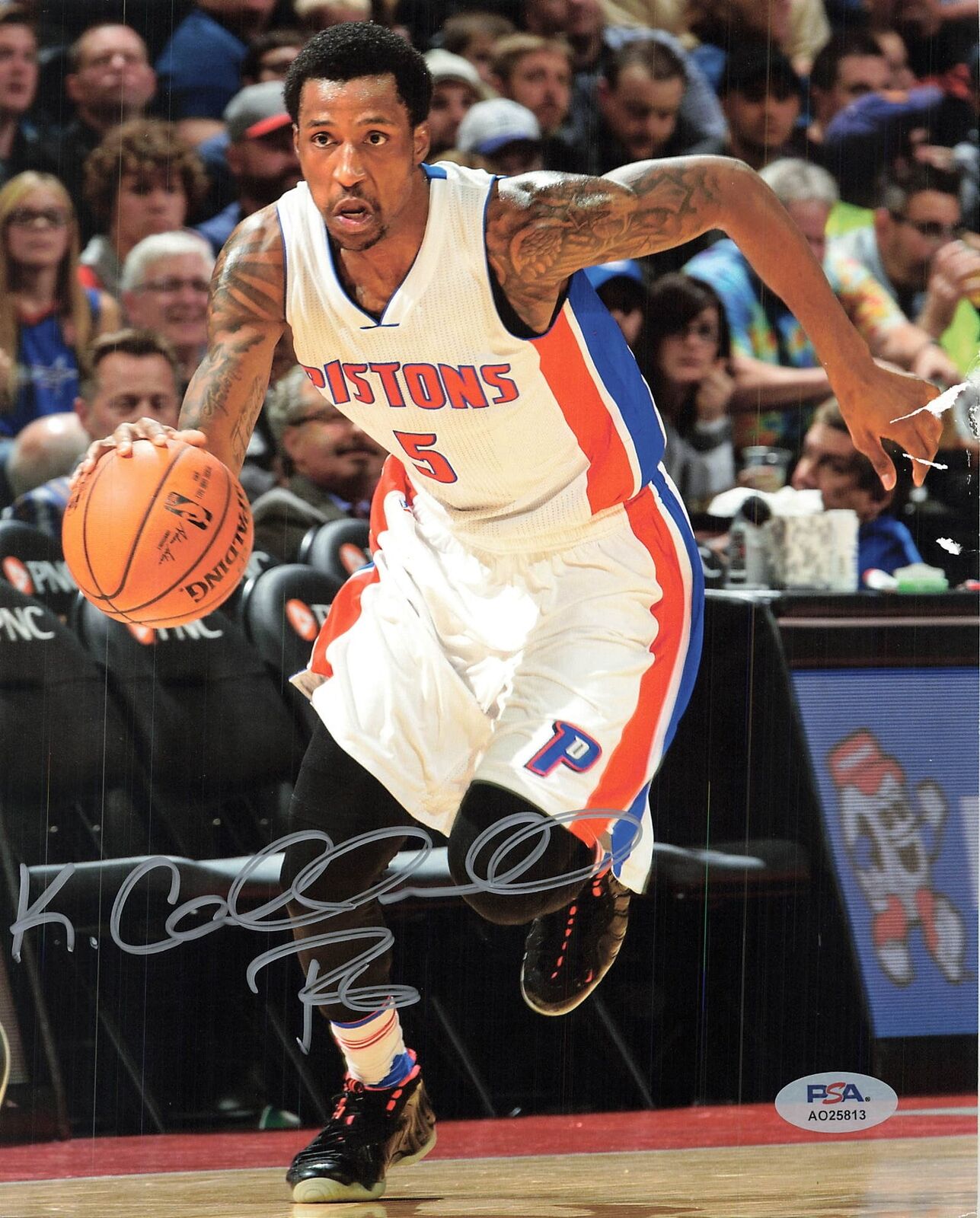 KENTAVIOUS CALDWELL-POPE signed 8x10 photo PSA/DNA Detroit Pistons Autographed