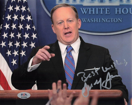 SEAN SPICER Signed 8x10 Photo PSA/DNA Autographed