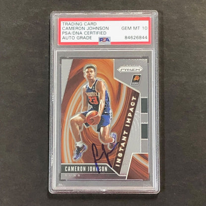 2019-20 Panini Prizm Instant Impact #10 Cameron Johnson Signed Card AUTO 10 PSA