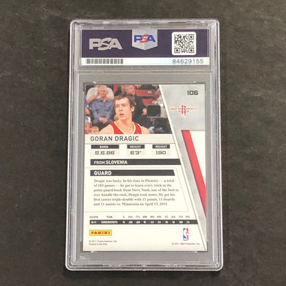 2010-11 Panini Season Update #106 Goran Dragic Signed Card AUTO 10 PSA/DNA Slabb