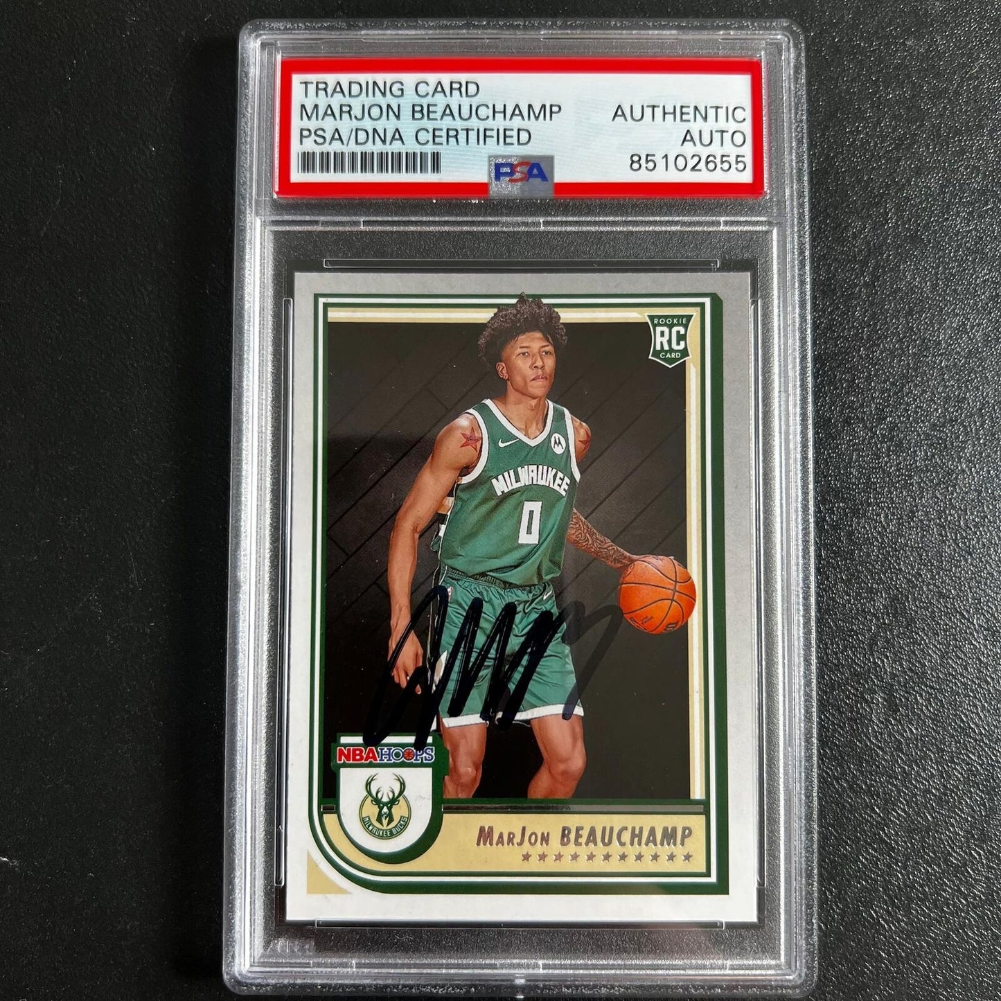 2022-23 Panini Hoops #254 Marjon Beauchamp Signed Card AUTO PSA/DNA Slabbed Buck