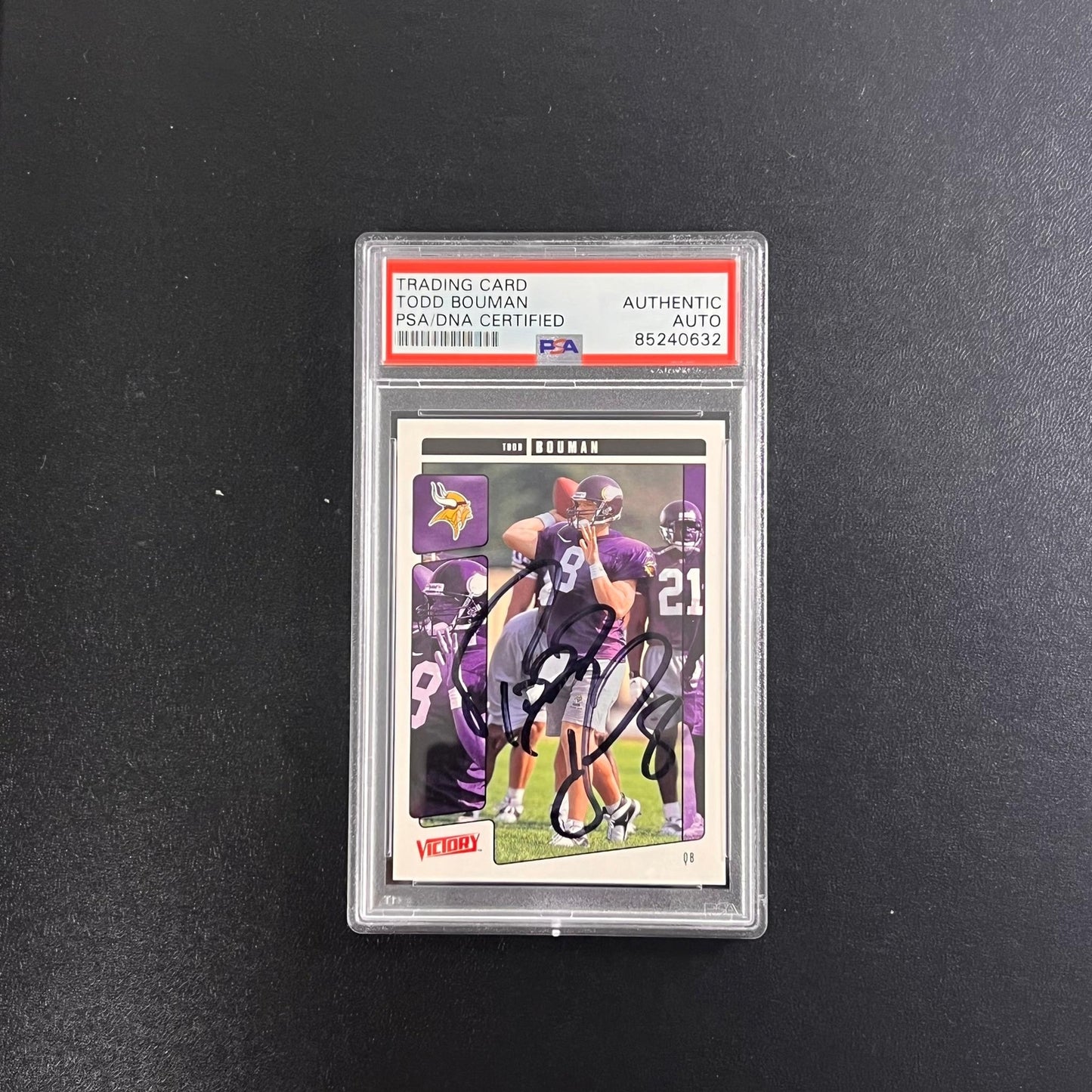 2001 Topps Football #187 Todd Bouman Signed Card PSA Slabbed Vikings