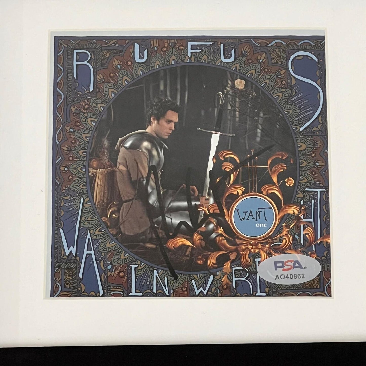 Rufus Wainwright Signed Now Upon a Time CD Cover Framed PSA/DNA Autographed