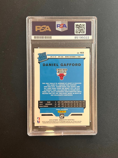 2019-20 Panini Optic #153 Daniel Gafford Signed Card AUTO PSA Slabbed RC Bulls