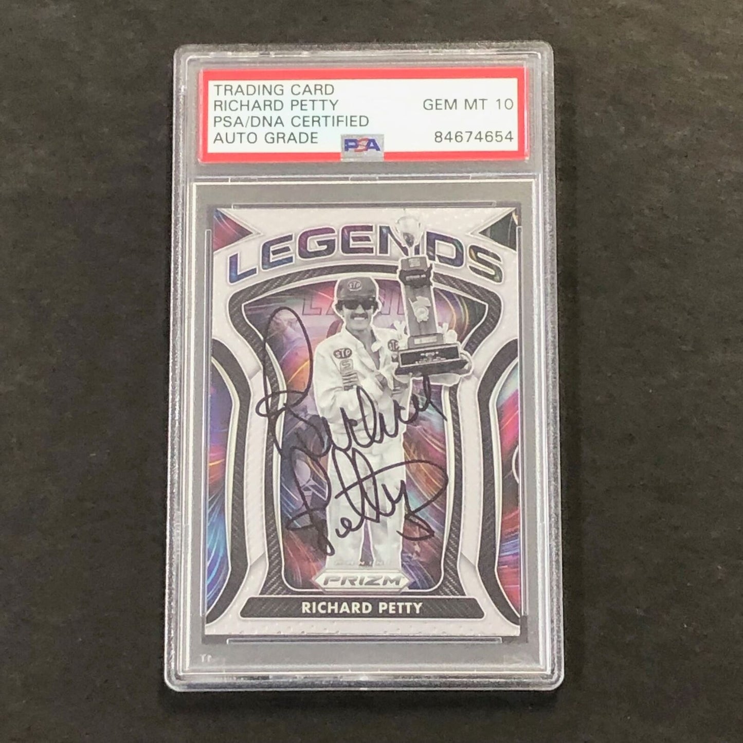 2021 Prizm #82 Richard Petty Signed Card PSA AUTO GRADE 10 Slabbed Nascar