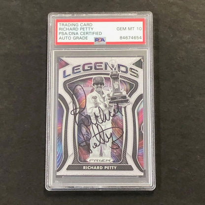 2021 Prizm #82 Richard Petty Signed Card PSA AUTO GRADE 10 Slabbed Nascar