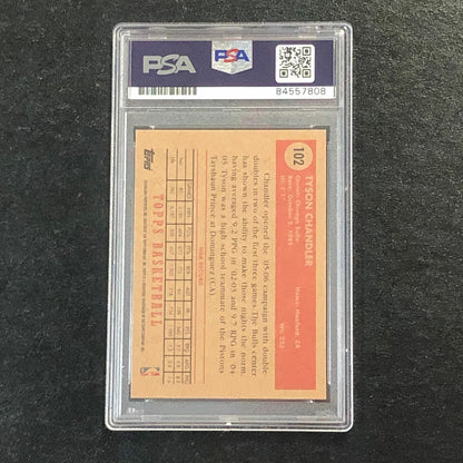 2005-06 Topps 1952 Style #102 Tyson Chandler Signed Card AUTO PSA Slabbed Bulls