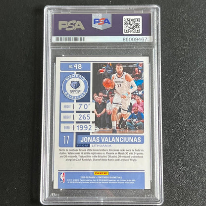 2019-20 Panini Contenders #48 Jonas Valanciunas Signed Card AUTO PSA Slabbed Gri