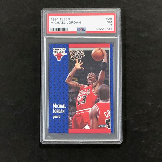 1991 Fleer #29 Michael Jordan PSA 7 NM Bulls