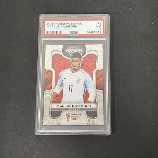 2018 Panini Prizm World Cup #72 Marcus Rashford PSA 7