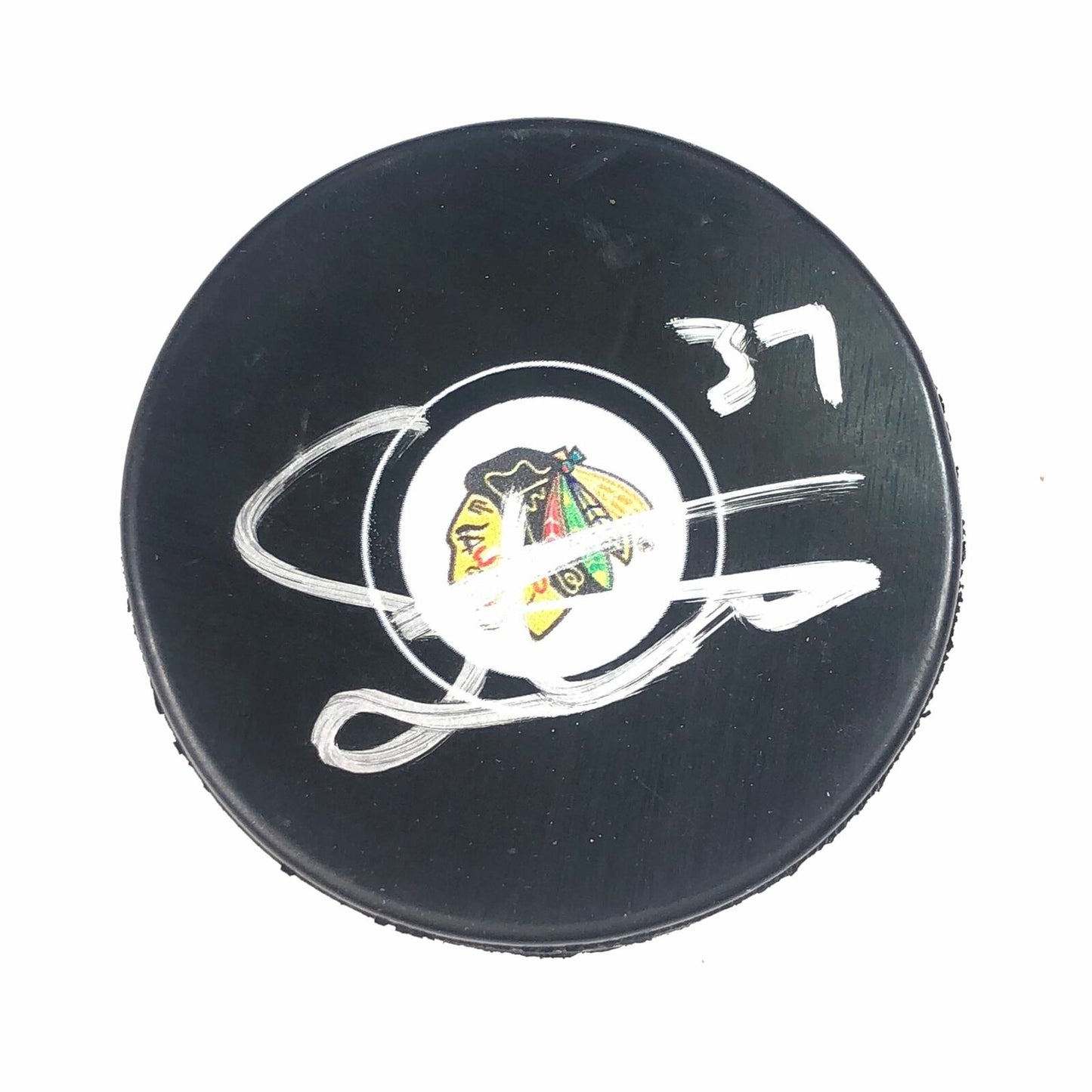 SAM LAFFERTY signed Hockey Puck PSA/DNA Chicago Blackhawks Autographed