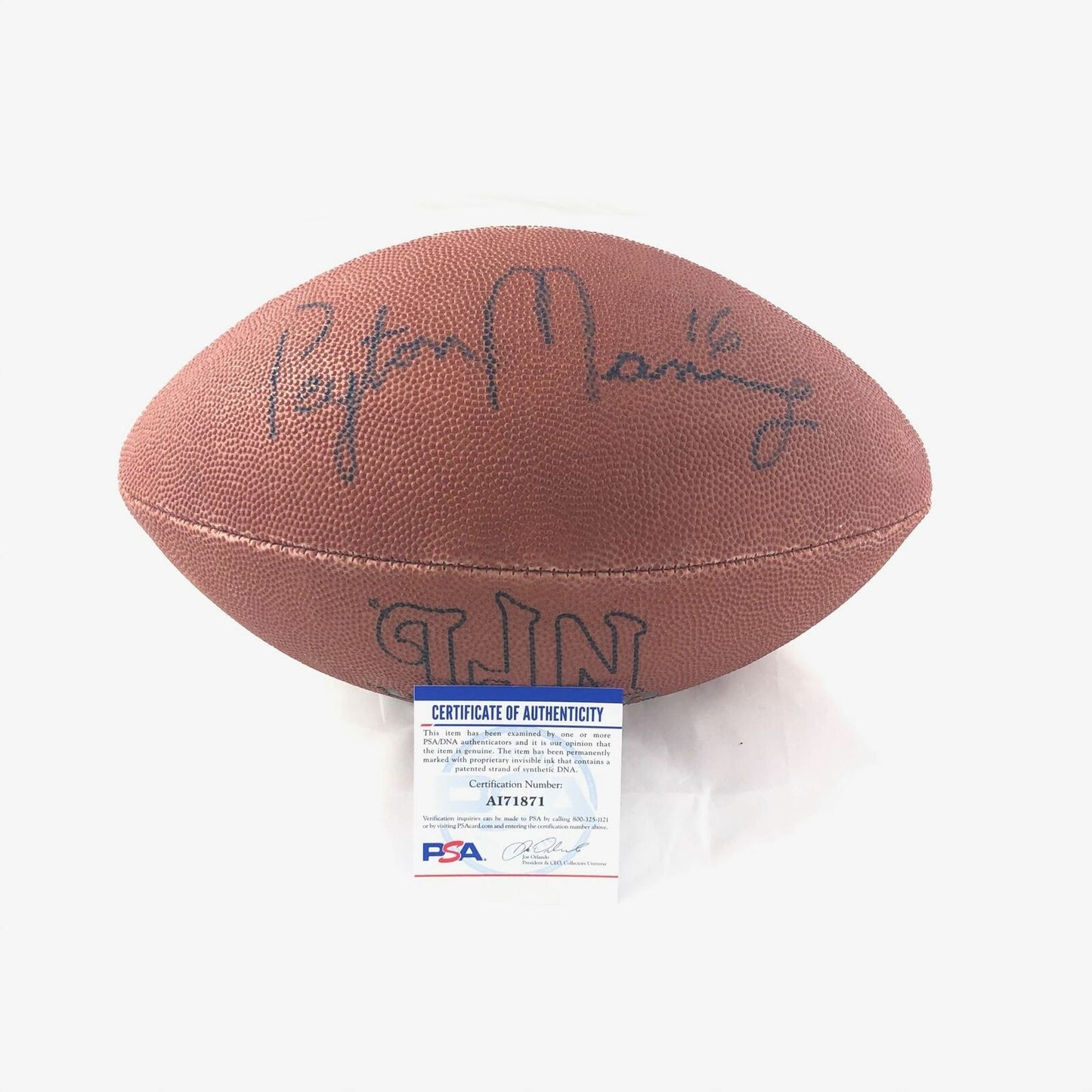 Peyton Manning Signed Football PSA/DNA Denver Broncos Autographed Colts