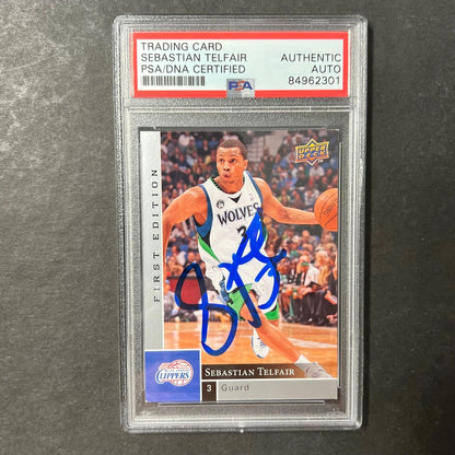 2009-10 Upper Deck First Edition #96 Sebastian Telfair Signed Card AUTO PSA/DNA
