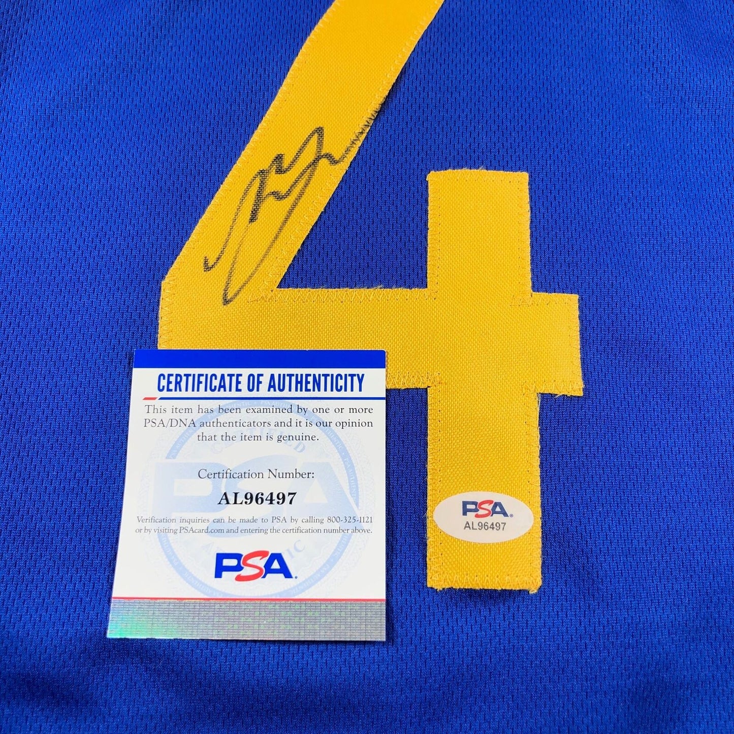 Moses Moody signed jersey PSA/DNA Golden State Warriors Autographed