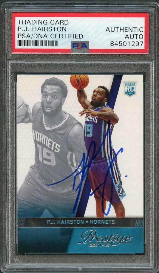 2014-15 Panini Prestige #182 PJ Hairston Signed Card AUTO PSA/DNA Slabbed RC Hor