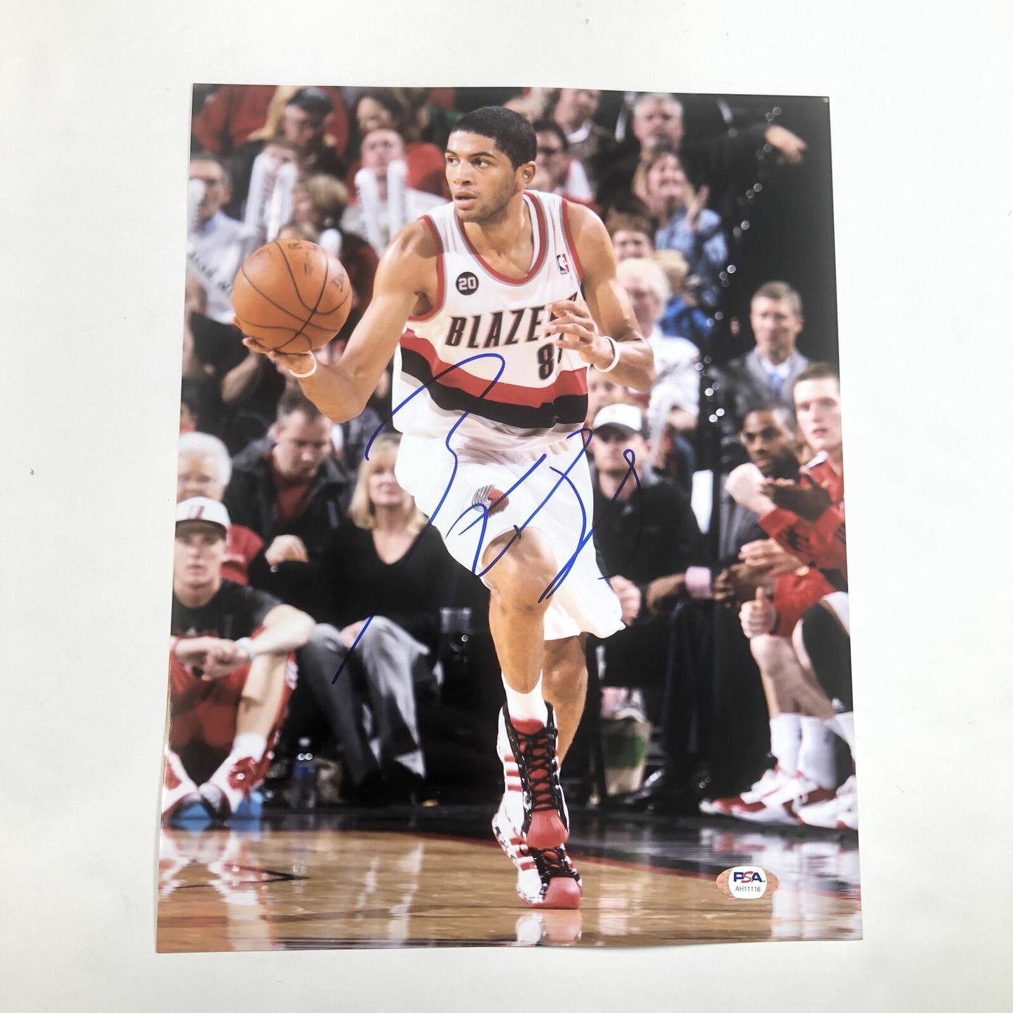 Nicolas Batum signed 11x14 photo PSA/DNA Portland Trailblazers Autographed Horne