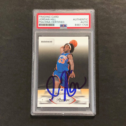 2009-10 PANINI PRESTIGE #208 Jordan Hill Signed Card AUTO PSA Slabbed RC Knicks