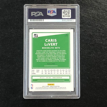 2020-21 Donruss #177 Caris Levert Signed Card AUTO PSA Slabbed Nets
