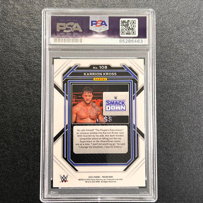 2023 Panini Prizm Smackdown #108 Karrion Kross Signed Card PSA/DNA Slabbed Auto