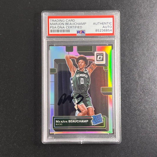 2022-23 Panini Donruss Optic #210 Marjon Beauchamp Signed Card AUTO PSA/DNA Slab