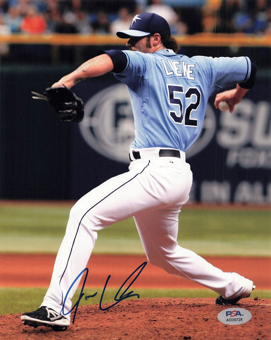 Josh Lueke signed 8x10 photo PSA/DNA Autographed Tampa Bay Rays