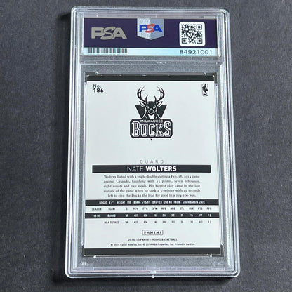 2014-15 Panini NBA Hoops #186 Nate Wolters Signed Card AUTO PSA/DNA Slabbed RC B