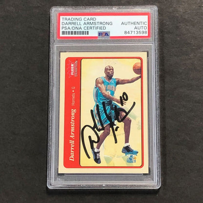 2004-05 Fleer Tradition #128 Darrell Armstrong Signed Card AUTO PSA Slabbed Horn