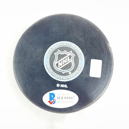 Grant Fuhr signed Hockey Puck BAS Beckett Edmonton Oilers Autographed