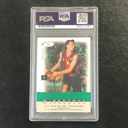 2001-02 Sage Hit #16 Pau Gasol Signed Card AUTO PSA Slabbed Grizzlies