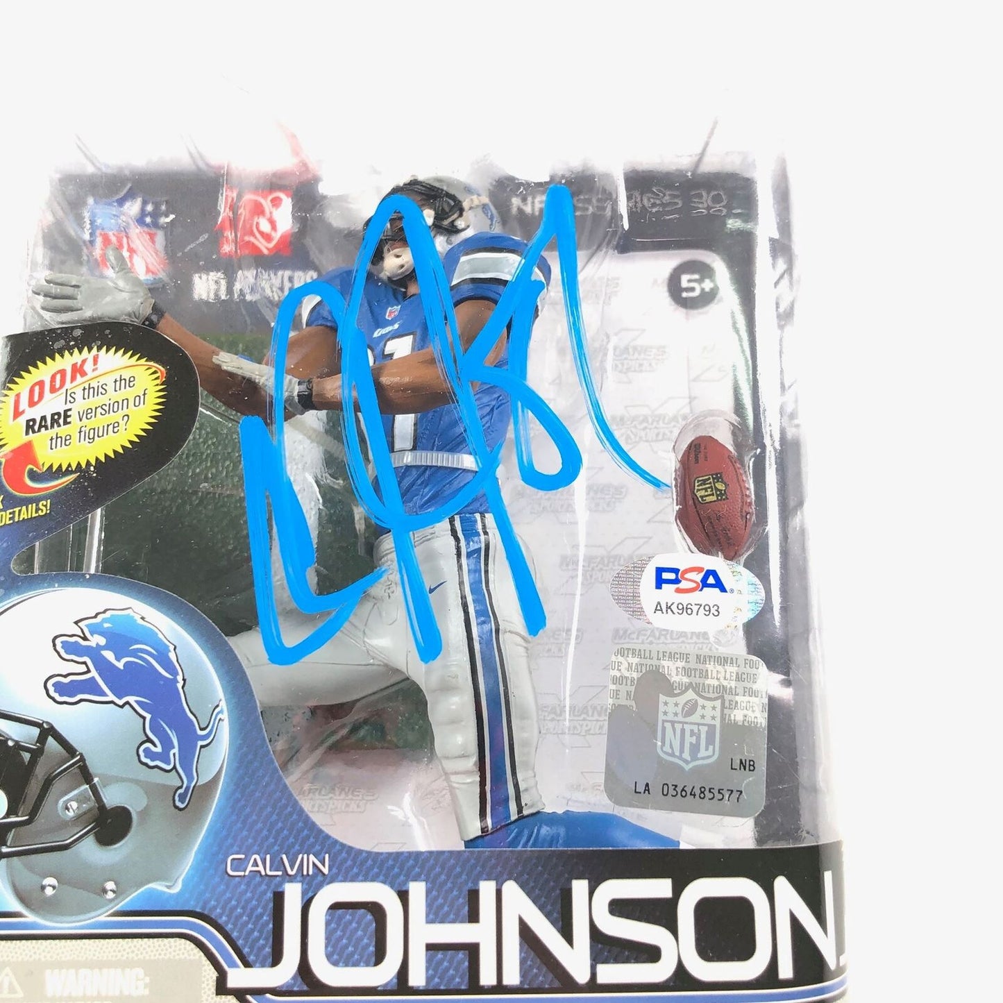 Calvin Johnson signed toybox PSA/DNA Detroit Lions autographed