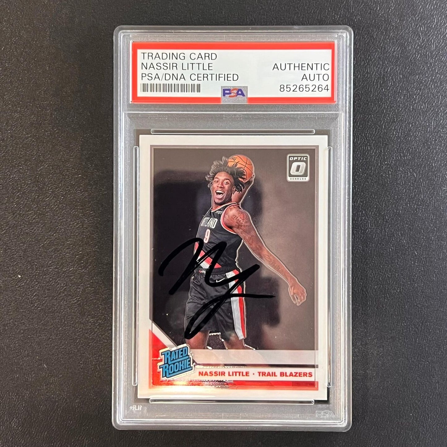 2019-20 Panini Optic #154 Nassir Little Signed Rookie Card AUTO PSA Slabbed RC B