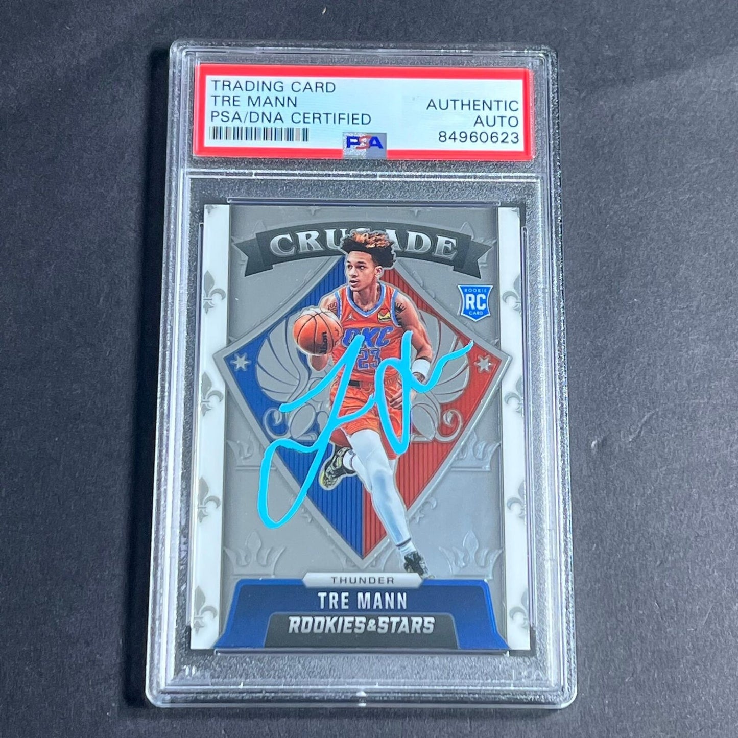 2021-22 Panini Chronicles Rookies and Stars #643 Tre Mann Signed AUTO PSA Slabbe