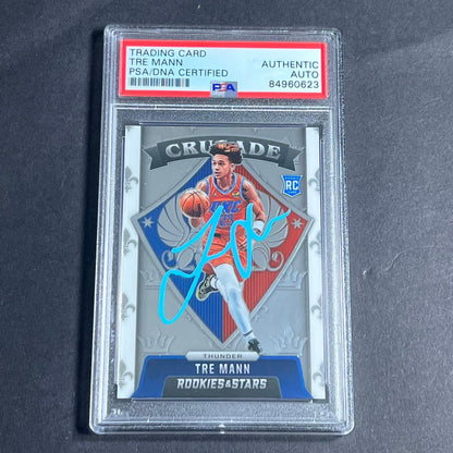 2021-22 Panini Chronicles Rookies and Stars #643 Tre Mann Signed AUTO PSA Slabbe