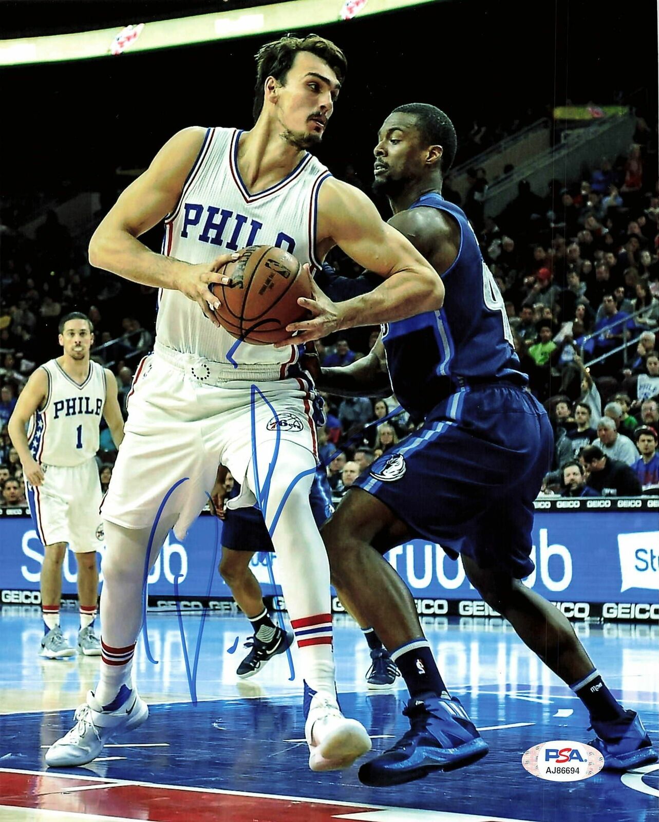 Dario Saric signed 8x10 photo PSA/DNA Philadelphia 76ers Autographed