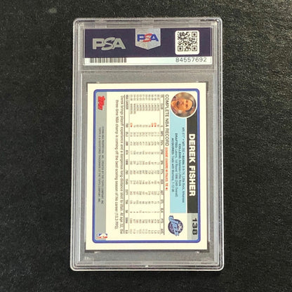 2006 Topps #138 Derek Fisher Signed Card AUTO PSA Slabbed Jazz