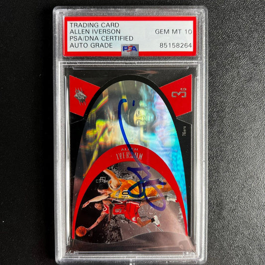 1995 Upper Deck #SPX35 Allen Iverson Auto 10 PSA Slabbed 76ers