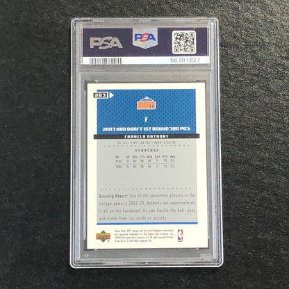 2003 Upper Deck MVP #203 Carmelo Anthony PSA 6 EX-MT