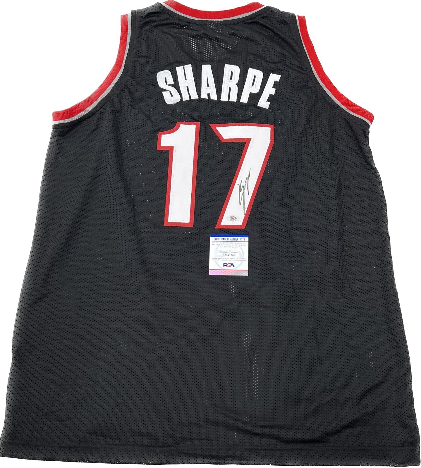 SHAEDON SHARPE signed jersey PSA/DNA Portland Trail Blazers Autographed Black