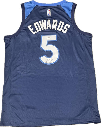 Anthony Edwards Signed Jersey PSA/DNA Minnesota Timberwolves Autographed
