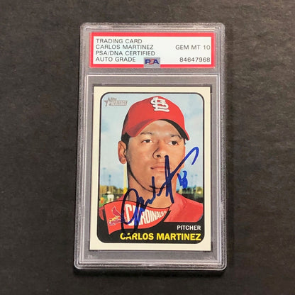 2014 Topps Heritage #174 Carlos Martinez Signed Card PSA Slabbed Auto 10 Cardina