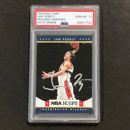 2012-13 NBA Hoops #227 Jan Vesely Signed AUTO 10 PSA Slabbed Wizards