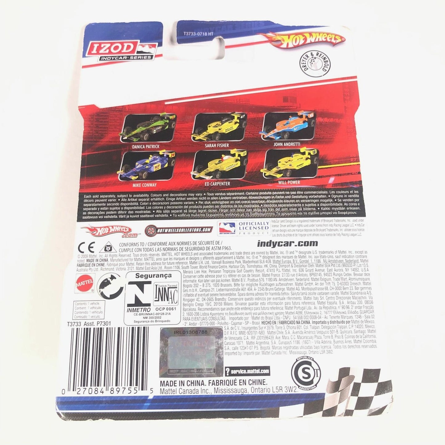 MIKE CONWAY Signed Hot Wheels Toybox PSA/DNA Racing