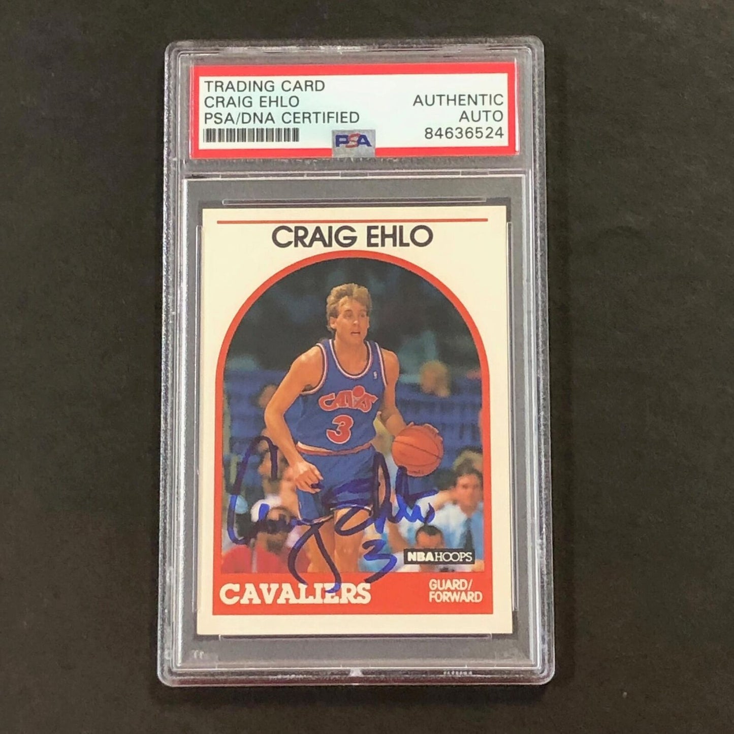 1989 Panini NBA Hoops #106 Craig Ehlo Signed Card AUTO PSA Slabbed Cavs