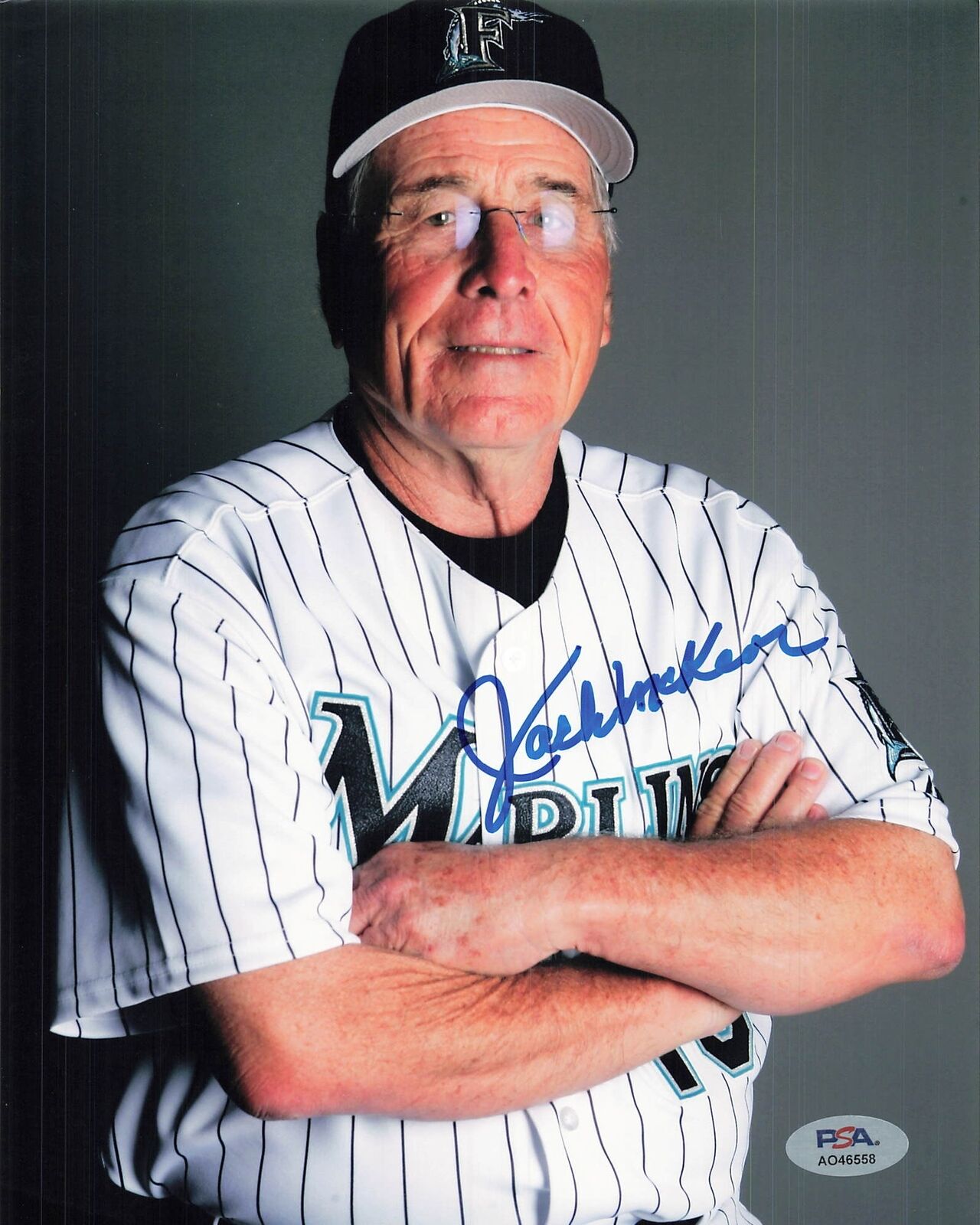 JOHN BUCK Signed 8x10 Photo PSA/DNA Miami Marlins Autographed