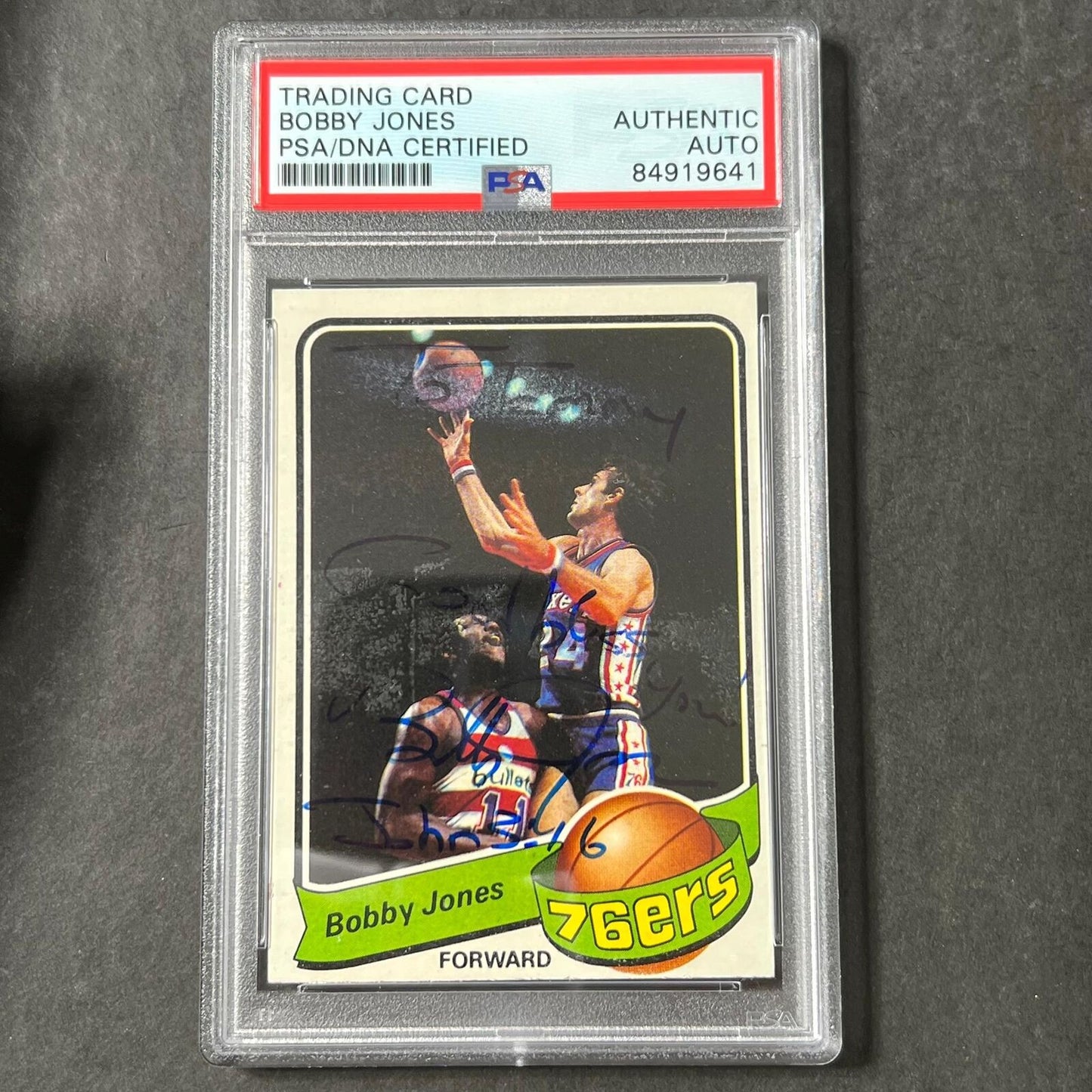 1979-80 Topps #132 Bobby Jones Signed Card AUTO PSA Slabbed RC 76ers