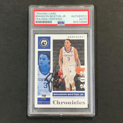 2021 Panini Chronicles #25 Brandon Boston Jr Signed Card AUTO PSA Slabbed RC Ken