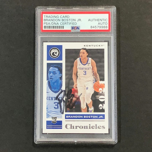 2021 Panini Chronicles #25 Brandon Boston Jr Signed Card AUTO PSA Slabbed RC Ken